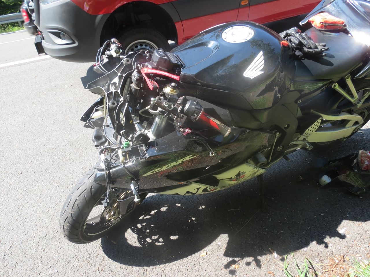 havárie motocyklu na Červenohorském sedle zdroj foto: PČR