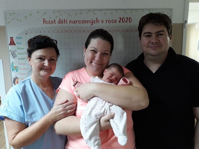 Eliška - první miminko v Šumperku se narodila ve 20.55 hod. zdroj foto: archiv NŠ Eliska
