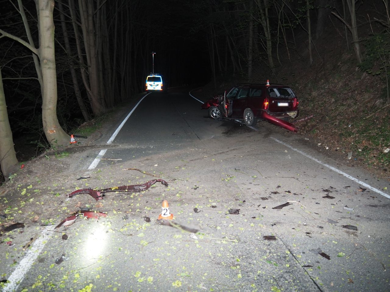 havárie vozidla u Hněvkova zdroj foto: PČR