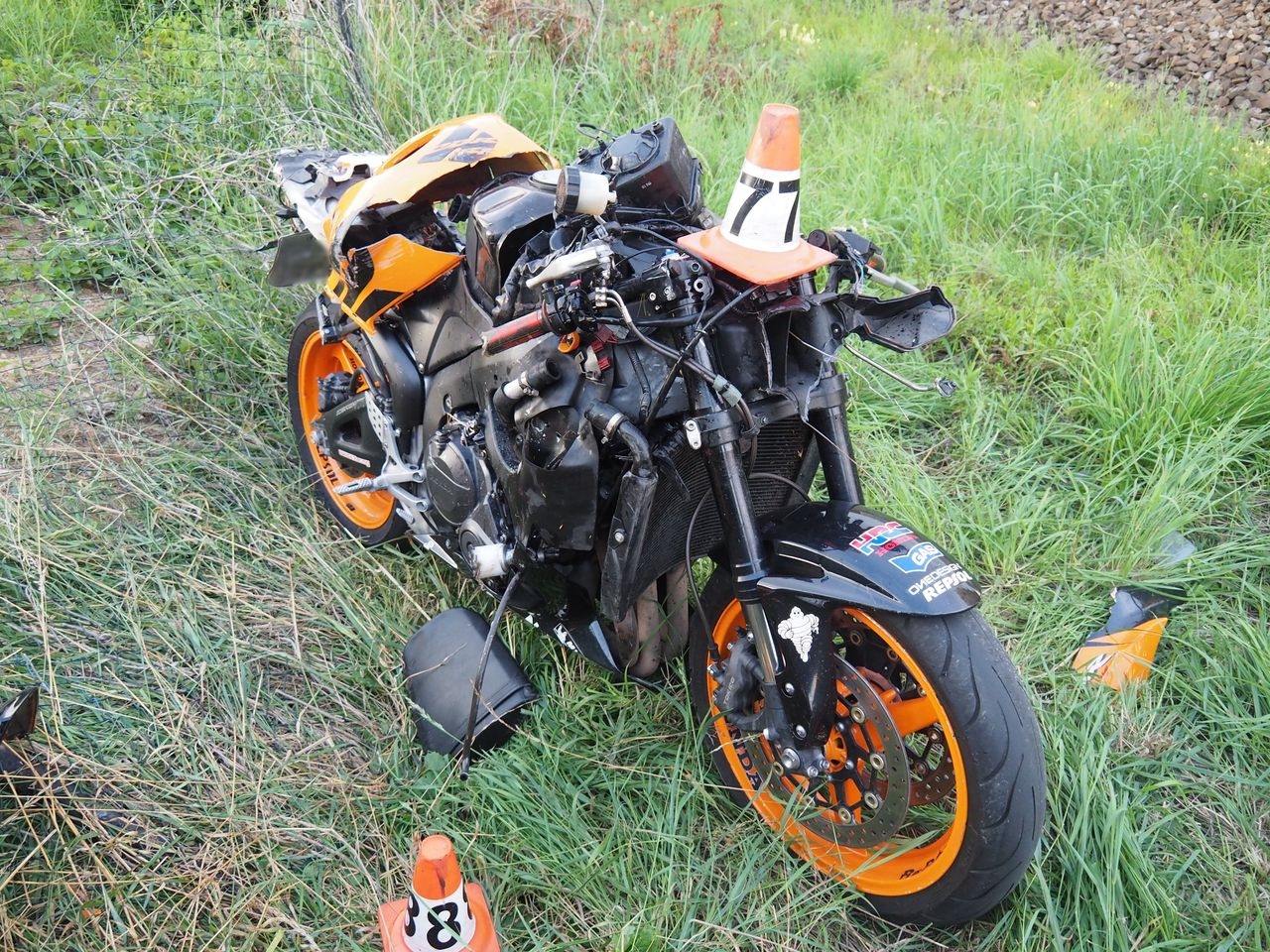 havárie motocyklu v Zábřehu zdroj foto: PČR