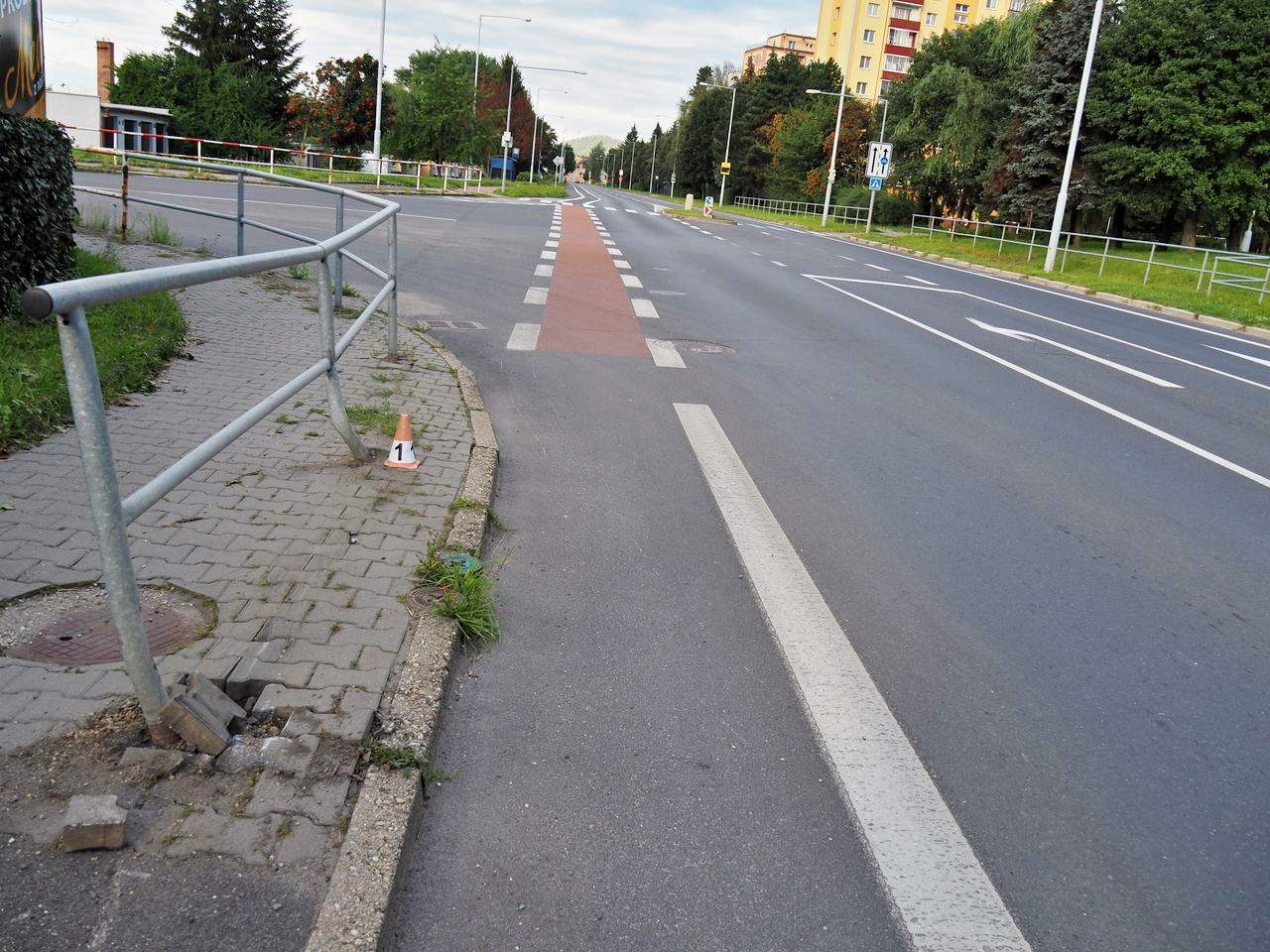 havárie vozidla v Šumperku zdroj foto: PČR