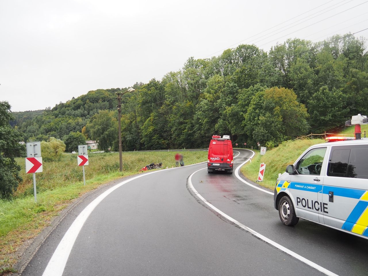 Dopravní nehoda Olšany - Klášterec zdroj foto: PČR