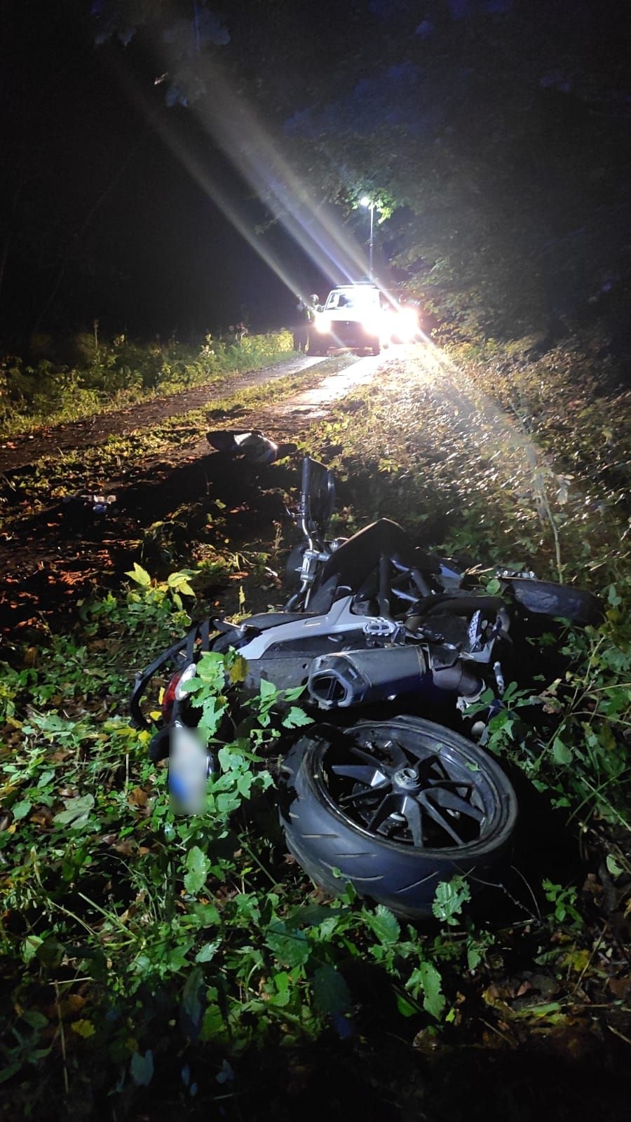 pronásledování ujíždějícího motorkáře Bratrušov zdroj foto: PČR