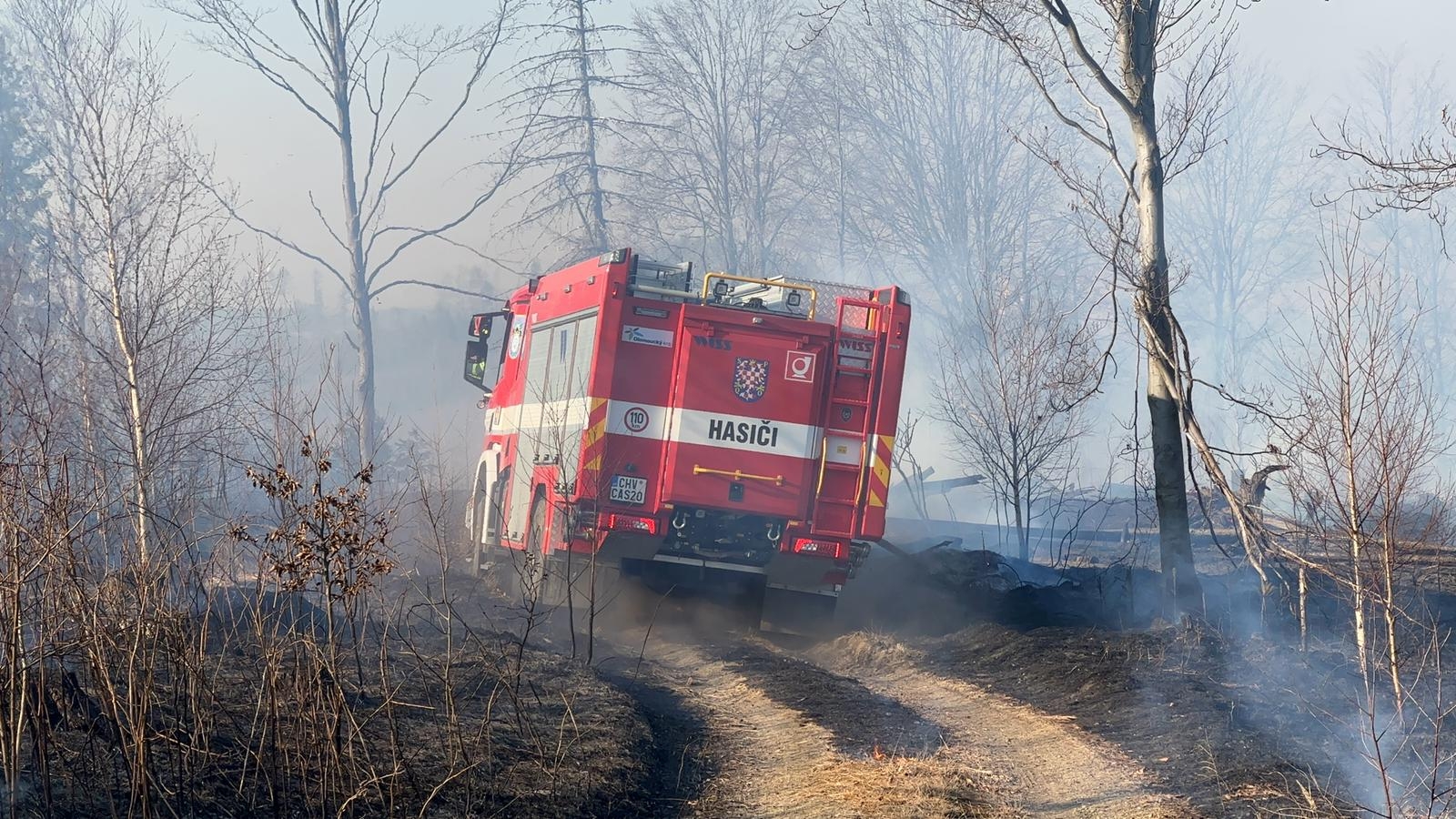 Dolany - požár lesa zdroj foto: HZS OLK