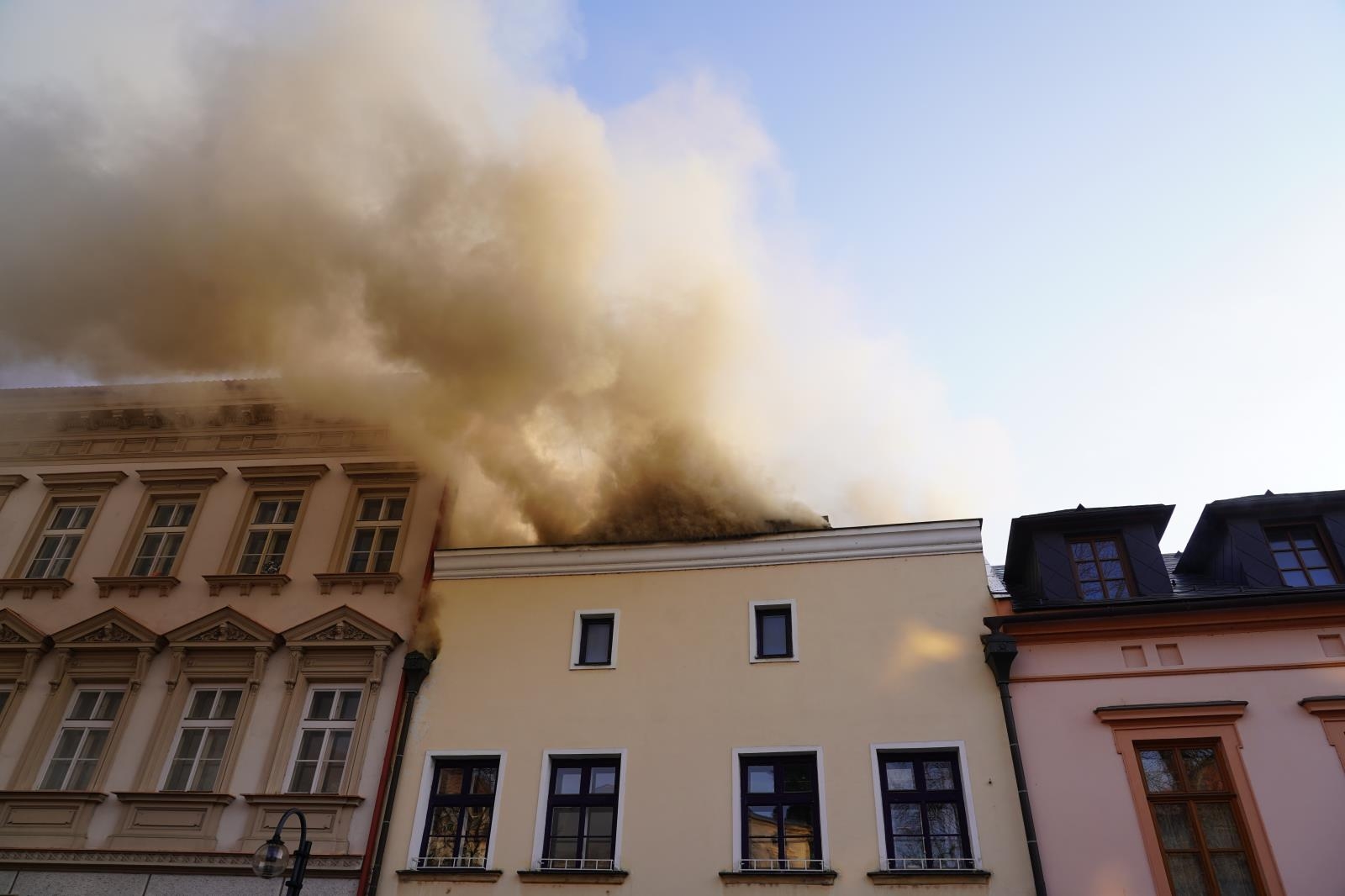 Rozsáhlý požár v centru Olomouce zdroj foto: HZSOLK